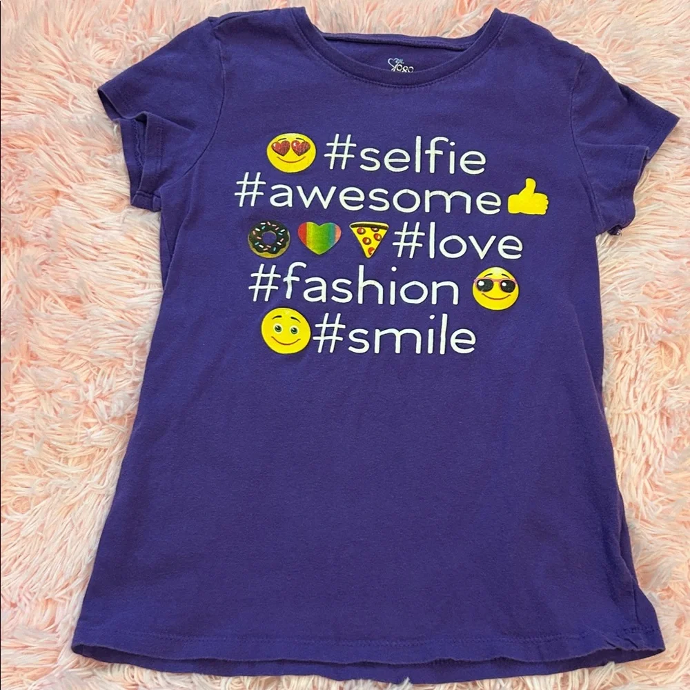 The Children's Place Purple Hashtag Emoji T-Shirt